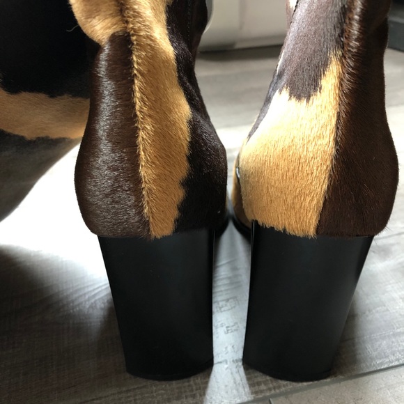 Casadei Made in Italy Leather Calf Hair Boots 7.5 - Picture 12 of 14